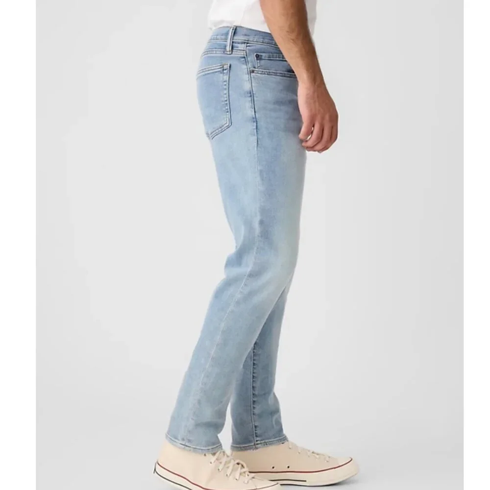 GAP Men's Slim GapFlex Soft Wear Jeans, Light Wash, 30x30, EUC